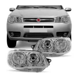 Farol PALIO 2004 a 2007 Cromado Esquerdo Farol PALIO 2004 a 2007 Cromado Esquerdo