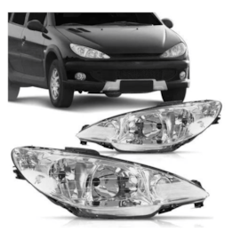 Farol Peugeot 206 Duplo 2001 a 2007 Esquerdo