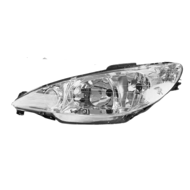 Farol Peugeot 206 Lente Lisa 2003 a 2008 Direito