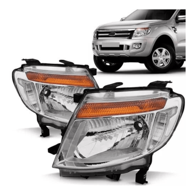 Farol RANGER 2013 a 2016 Cromado Direito Importado Farol RANGER 2013 a 2016 Cromado Direito Importado