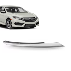 Friso Farol CIVIC 17 18 Cromado Com Suporte Preto Dir