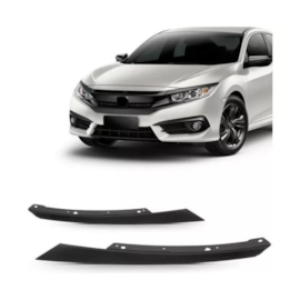 Friso Farol Civic 2017 a 2021 Preto com Suporte Esquerdo