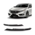 Friso Farol Civic 2017 a 2021 Preto com Suporte Esquerdo