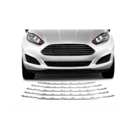 Friso Grade Radiador Central NEW FIESTA 14 a 17 Filete Cinza