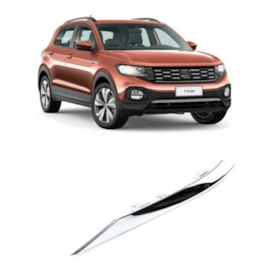 Friso Grade Radiador T-CROSS 19 a 22 Preto Brilhante Esquerd Friso Grade Radiador T-CROSS 19 a 22 Preto Brilhante Esquerd