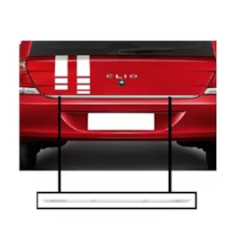 Friso Tampa Traseiro CLIO 2003 a 2012 Cromado Friso Tampa Traseiro CLIO 2003 a 2012 Cromado