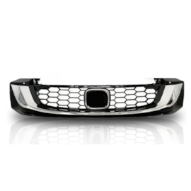 Grade CIVIC 15 16 Black Piano Friso Cromado Grade CIVIC 15 16 Black Piano Friso Cromado