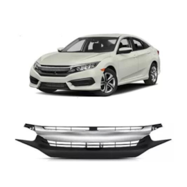 Grade CIVIC 17 18 19 20 21 Preta Black Piano Friso Cromado