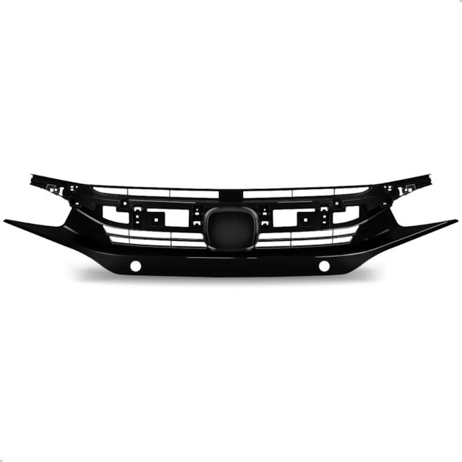 Grade Civic 17 18 19 20 21 Preta Moldura Black Piano Com Sensor