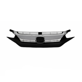 Grade CIVIC 17 18 Preta Fosca Moldura Cromada