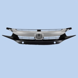 Grade Civic 17 a 18 Preto Blak Piano Moldura Cromada FURO SENSOR