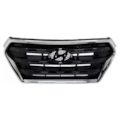 Grade Creta 17 A 20 Black Piano Moldura Cromado