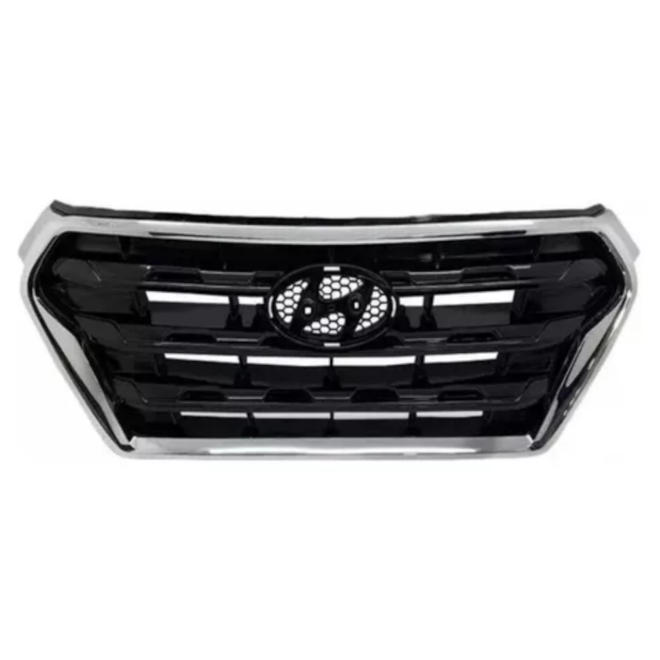 Grade Creta 17 A 20 Black Piano Moldura Cromado