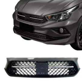 Grade CRONOS 17 a 20 Completa Preta Friso Cromado Grade CRONOS 17 a 20 Completa Preta Friso Cromado