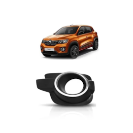 Grade Farol Milha KWID 17 a 22 C Furo Preto Aro Crom Esquerd Grade Farol Milha KWID 17 a 22 C Furo Preto Aro Crom Esquerd