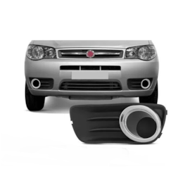 Grade Farol Milha PALIO 09 a 12 S Furo Cinza Aro Cromado Esq Grade Farol Milha PALIO 09 a 12 S Furo Cinza Aro Cromado Esq