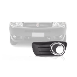 Grade Farol Milha PALIO WAY 15 a 17 C Furo Aro Cromado Esqu Grade Farol Milha PALIO WAY 15 a 17 C Furo Aro Cromado Esqu