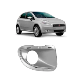 Grade Farol Milha PUNTO 2007 a 2012 C Furo Prata Direito Grade Farol Milha PUNTO 2007 a 2012 C Furo Prata Direito