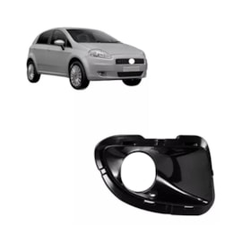 Grade Farol Milha PUNTO 2007 a 2012 C Furo Preto Direito