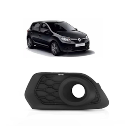 Grade Farol Milha SANDERO 15 a 22 C Furo Preto Esquerdo Grade Farol Milha SANDERO 15 a 22 C Furo Preto Esquerdo