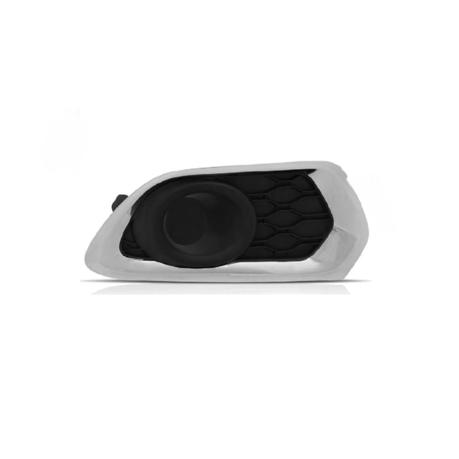 Grade Farol Milha SANDERO 20 a 22 S Furo Aro Cromado Direito