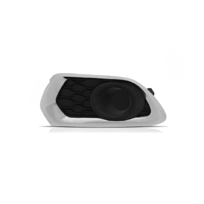 Grade Farol Milha SANDERO 20 a 22 S Furo Aro Cromado Esquer