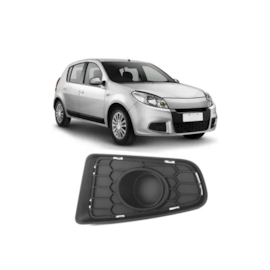 Grade Farol Milha SANDERO 2012 a 2014 S Furo Preto Esquerdo Grade Farol Milha SANDERO 2012 a 2014 S Furo Preto Esquerdo