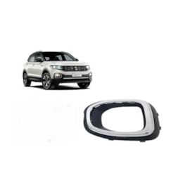 Grade Farol Milha T-CROSS 19 a 22 Cinza Aro Cromado Esquerdo Grade Farol Milha T-CROSS 19 a 22 Cinza Aro Cromado Esquerdo