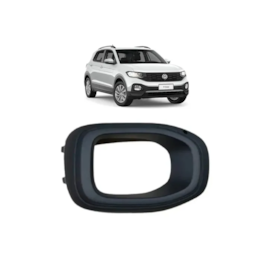 Grade Farol Milha T-CROSS 19 a 22 Preto Aro Preto Direito Grade Farol Milha T-CROSS 19 a 22 Preto Aro Preto Direito