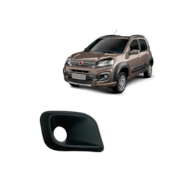 Grade Farol Milha UNO 2017 a 2020 Com Furo Preto Direito Grade Farol Milha UNO 2017 a 2020 Com Furo Preto Direito