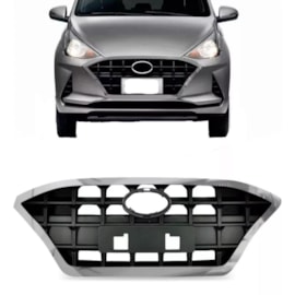 Grade HB20 Sedan 21 A 24 Completa Preto Moldura Cromado Grade HB20 Sedan 21 A 24 Completa Preto Moldura Cromado