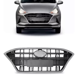 Grade HB20 Sedan 21 A 24 Completa Preto Moldura Prata Grade HB20 Sedan 21 A 24 Completa Preto Moldura Prata