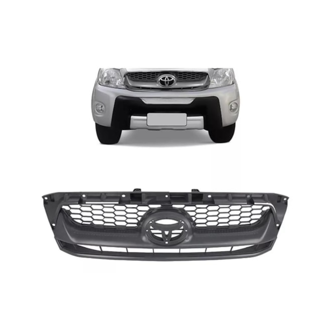 GRADE HILUX SR SRV 09/11 CINZA SEM FRISO CROMADO (SERVE 05/08)