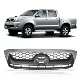 GRADE HILUX SR SRV 2009/2011 CINZA FRISO CROMADO (