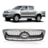 GRADE HILUX SR SRV 2009/2011 CINZA FRISO CROMADO (