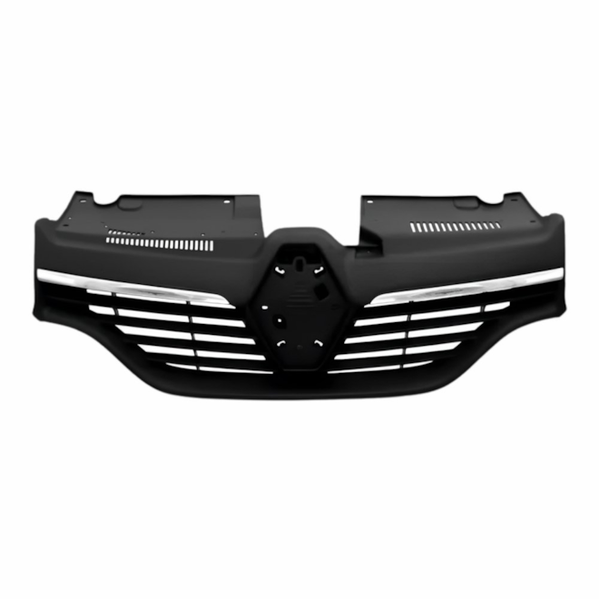 Grade LOGAN SANDERO 20 A 24 Preto Friso Superior Cromado Grade LOGAN SANDERO 20 A 24 Preto Friso Superior Cromado