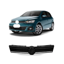 Grade Parachoque GOL G7 Preta Com Friso Prata Completa