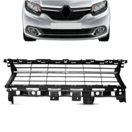 Grade Parachoque LOGAN 14 À 18 Central Friso Cromado Grade Parachoque LOGAN 14 À 18 Central Friso Cromado