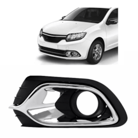 Grade Parachoque LOGAN 14 A 19 Moldura Cromado Esquerdo Grade Parachoque LOGAN 14 A 19 Moldura Cromado Esquerdo