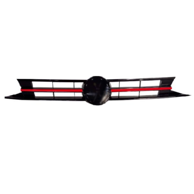 Grade POLO 18 a 21 Preta Brilhante Friso Vermelho