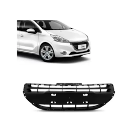 Grade Radiador Central 208 2012 a 2016 Sem Friso Preto Grade Radiador Central 208 2012 a 2016 Sem Friso Preto