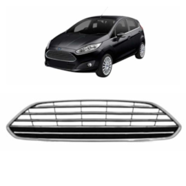 Grade Radiador NEW FIESTA 13 a 16 Friso Cinza Usada