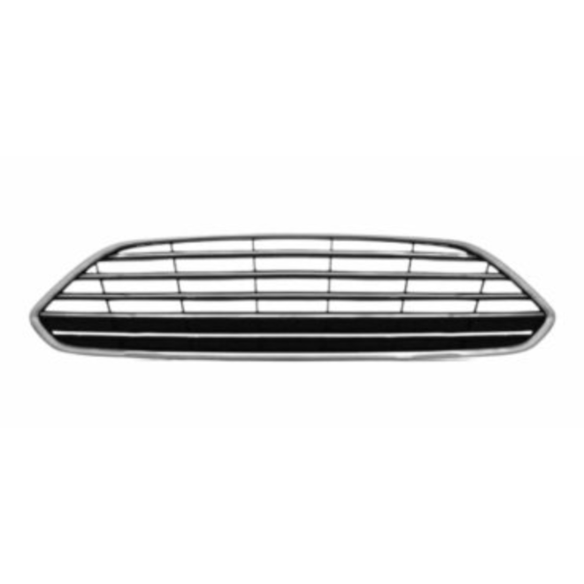 Grade Radiador NEW FIESTA 13 a 16 Friso Cinza Usada