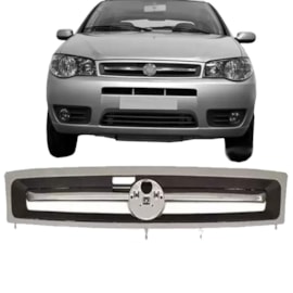 Grade Radiador PALIO ECONOMY 2010 a 2013 (Friso Cromado)