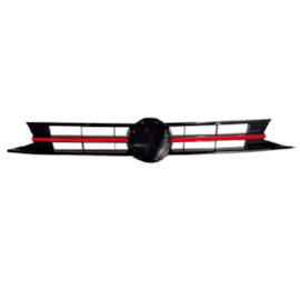 Grade Radiador POLO VIRTUS 18 A 21 Preto Friso Vermelho