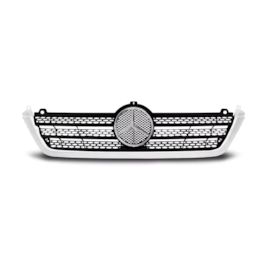 Grade Radiador SPRINTER 2003 a 2013 Preto Friso Branco Grade Radiador SPRINTER 2003 a 2013 Preto Friso Branco