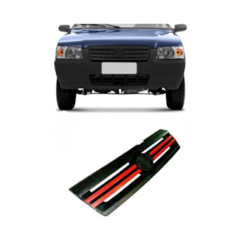 Grade Radiador UNO FIORINO 2006 a 2013 Preto Friso Vermelho Grade Radiador UNO FIORINO 2006 a 2013 Preto Friso Vermelho