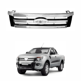 Grade Ranger 13 a 15 Preto Friso Cromado Grade Ranger 13 a 15 Preto Friso Cromado