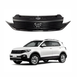 Grade T-CROSS 19 a 24 Friso Preto Completa Defletor Grade T-CROSS 19 a 24 Friso Preto Completa Defletor