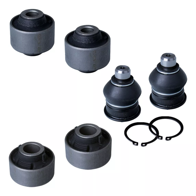 KIT 2 BUCHAS DA BANDEJA NISSAN MAIOR E MENOR+PIVO